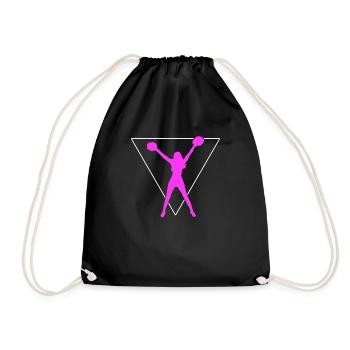cheerleading - Drawstring Bag - black - Front