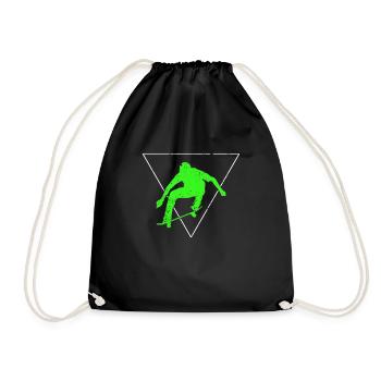 Skating - Drawstring Bag - black - Front