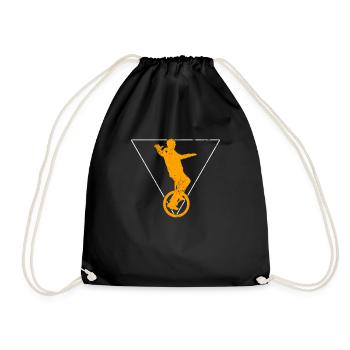 Unicycle - Drawstring Bag - black - Front