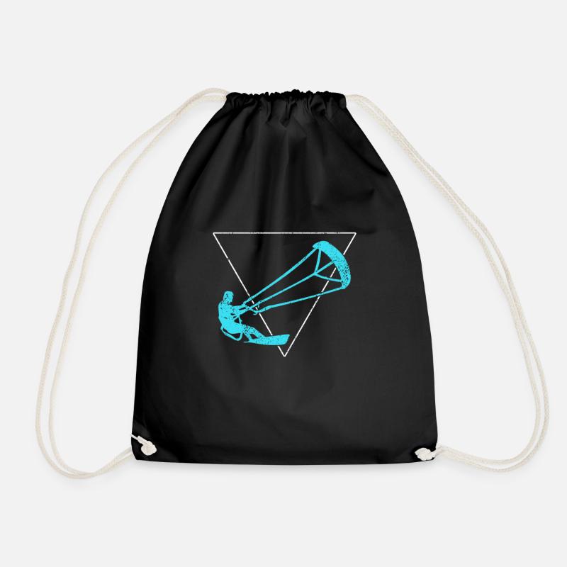 kite surfen - Turnbeutel - Schwarz