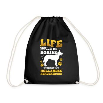 La vie serait ennuyeuse sans Hollandse Herdershond - Sac de sport léger - noir - Devant