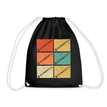 Clarinet Clarinet player Clarinetist - Drawstring Bag - black - Front