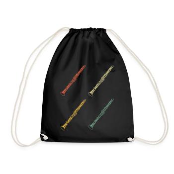 Clarinet Clarinet player Clarinetist - Drawstring Bag - black - Front