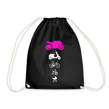 Moto Moto Enduro Motocross Biker Fille - Sac de sport léger - noir - Devant