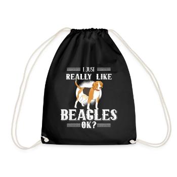 J’aime juste les beagles très ok chiot chien beagle - Sac de sport léger - noir - Devant