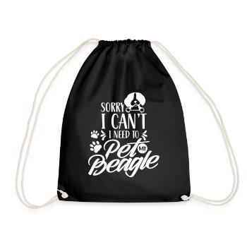 Ne puis-je pas avoir à caresser mon chien beagle - Sac de sport léger - noir - Devant