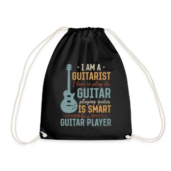 Playing Guitar Is Smart Be A Guitar Player - Elect - Drawstring Bag - black - Front