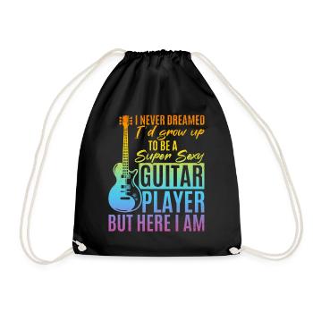 Bass Guitar - I'd Grow Up To Be A Super Sexy Guita - Drawstring Bag - black - Front