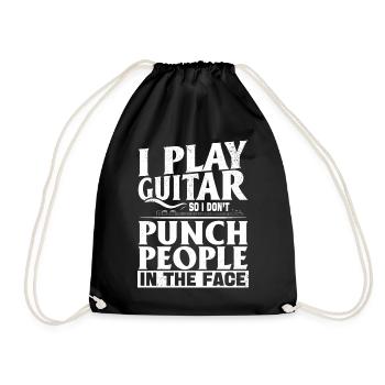 Bass Guitarist Bass Guitar Player - Funny Guitar P - Turnbeutel - Schwarz - Vorne