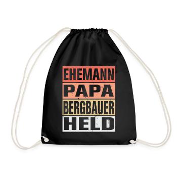 Bergbauer Vater Ehemann Held - Turnbeutel - Schwarz - Vorne
