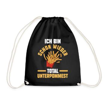 Ich Bin Schon Wieder Total Unterpommest - Turnbeutel - Schwarz - Vorne