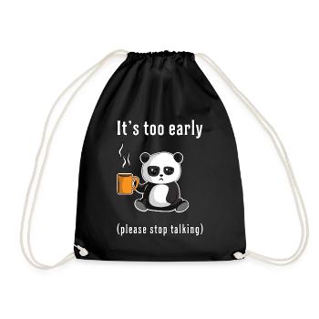 Panda Panda Bear Bear Cute Big Animal Gift Idea - Drawstring Bag - black - Front
