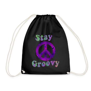 Hippy - Drawstring Bag - black - Front