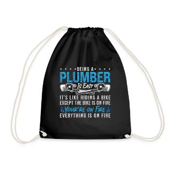 Plombier étant un plombier est un outil facile plomberie routière - Sac de sport léger - noir - Devant