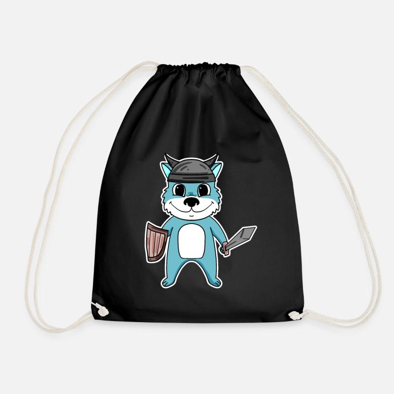 Wikinger Wolf - Turnbeutel - Schwarz