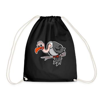 Vulture - Drawstring Bag - black - Front