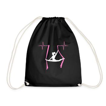 aerialist hearbeat, Aerialist Aerial Silks - Turnbeutel - Schwarz - Vorne