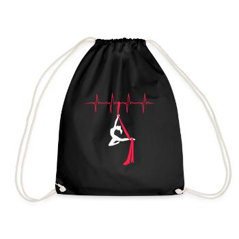 aerialist hearbeat, Aerialist Aerial Silks - Turnbeutel - Schwarz - Vorne