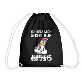 Ich Rege Mich Nicht Auf Die Anderen Regen Mich Auf - Turnbeutel - Schwarz - Vorne