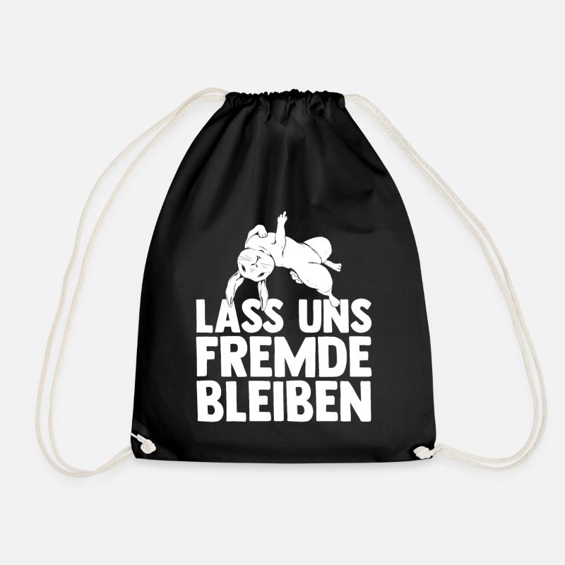 Lass Uns Fremde Bleiben Hase - Turnbeutel - Schwarz