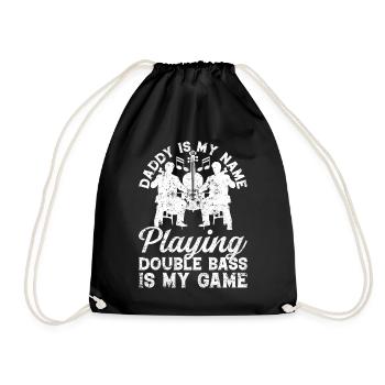 Jouer de la contrebasse est mon jeu - Double Bass Playe - Sac de sport léger - noir - Devant