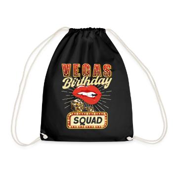 Vegas Birthday Squad - Turnbeutel - Schwarz - Vorne