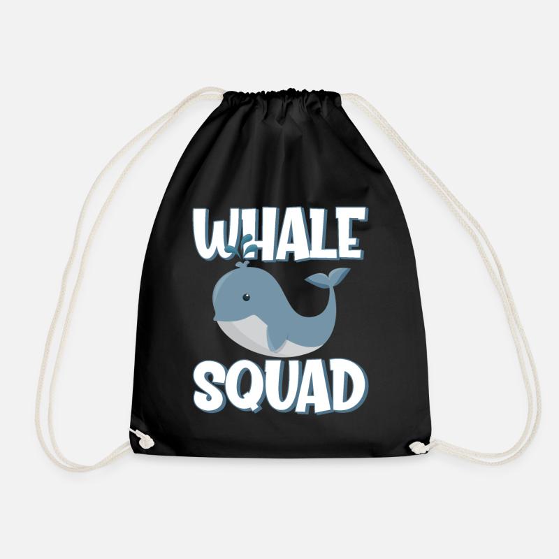 Whale Squad - Turnbeutel - Schwarz