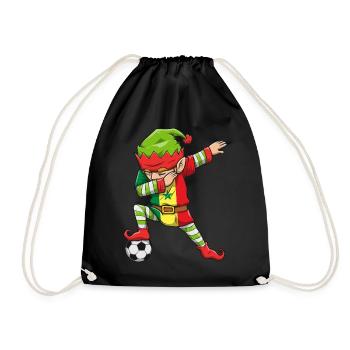 Maillot de Noël de l’escouade des elfes Soccer Boy Dabbing Elf - Sac de sport léger - noir - Devant