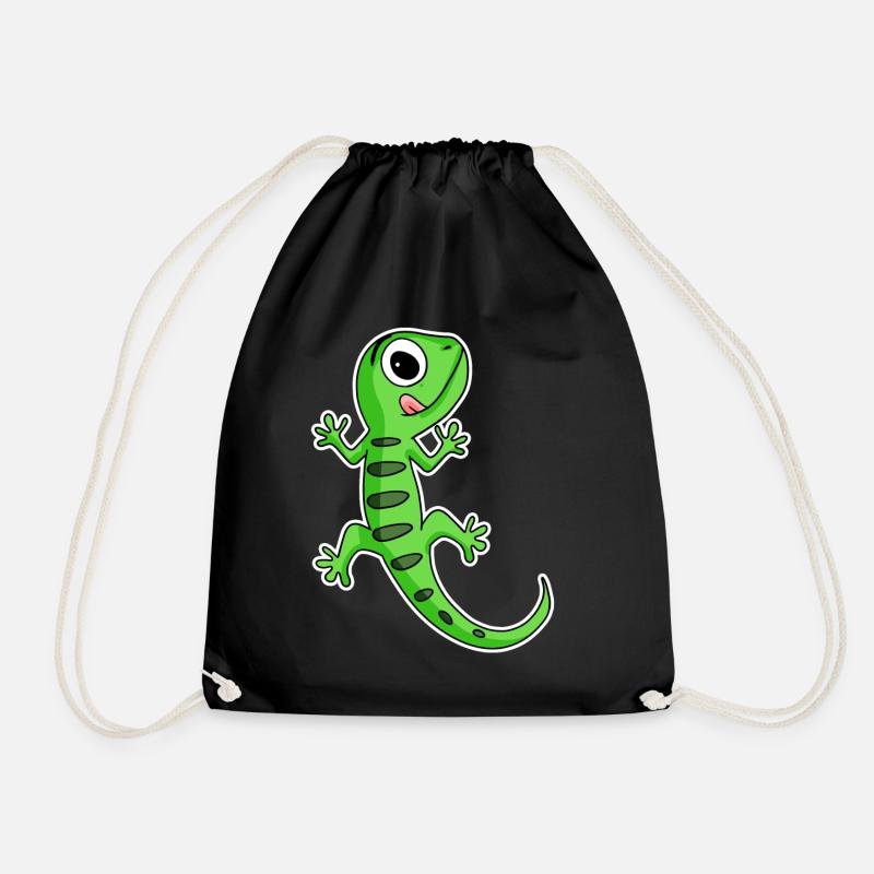 Gecko Eidechse - Turnbeutel - Schwarz