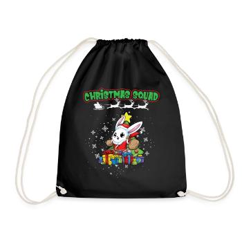 Escouade de Noël X-Mas Animaux Famille Matching Noël - Sac de sport léger - noir - Devant