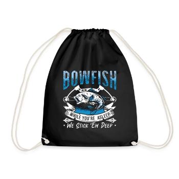 Bowfishing Bowfish While You're Fishing Bowfisher - Turnbeutel - Schwarz - Vorne