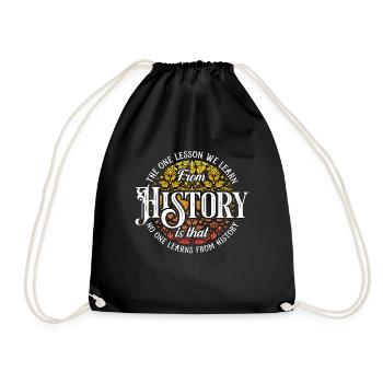Historian The One Lesson We Researcher Historians - Drawstring Bag - black - Front