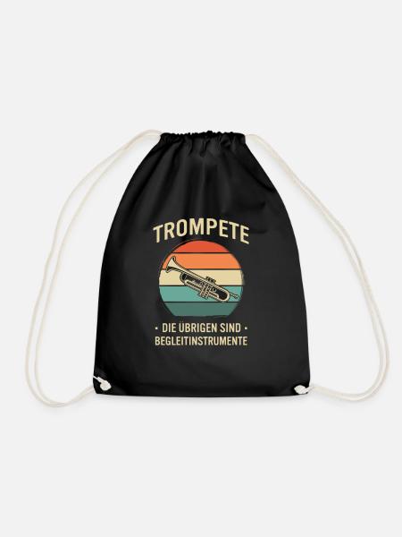 Trompete Trompetenspieler Trompeter - Turnbeutel - Schwarz