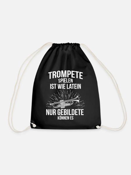 Trompete Trompetenspieler Trompeter - Turnbeutel - Schwarz