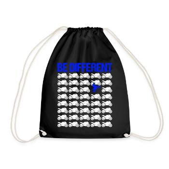 Enduro Motorcycle Supermoto Motorbike Motocross - Drawstring Bag - black - Front