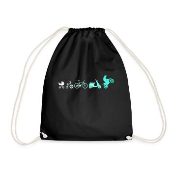 Enduro Motorcycle Supermoto Motorbike Motocross - Drawstring Bag - black - Front
