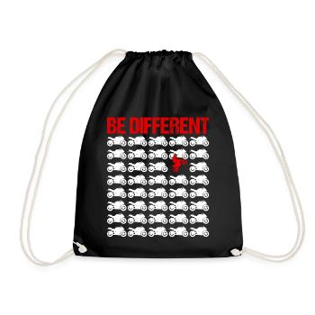 Enduro Motorcycle Supermoto Motorbike Motocross - Drawstring Bag - black - Front