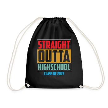 Remise des diplômes - Straight Outta High School Class of 2 - Sac de sport léger - noir - Devant