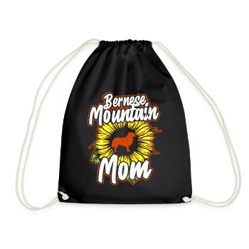 Bernese Mountain Dog Mother - Drawstring Bag - black - Front