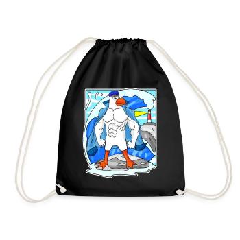 Muscles Seagull Sea North Sea Cadeau - Sac de sport léger - noir - Devant