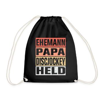 Discjockey Vater Ehemann Held - Turnbeutel - Schwarz - Vorne