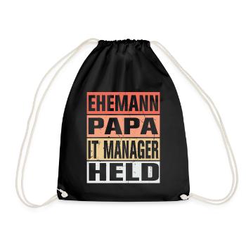 It Manager Vater Ehemann Held - Turnbeutel - Schwarz - Vorne