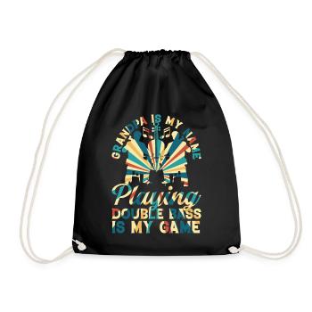 Playing Double Bass Is My Game - Double Bassist Gr - Drawstring Bag - black - Front