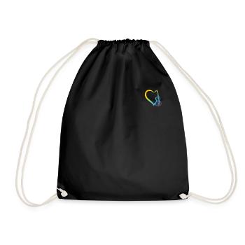 Double Bass Heart Contrabass Double Bassist Musici - Drawstring Bag - black - Front