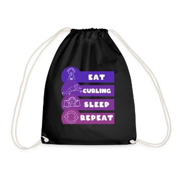 Manger Curling Sommeil Répéter - Sac de sport léger - noir - Devant