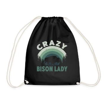 Bison fou Lady Cow Bison Buffle Buffle d’eau - Sac de sport léger - noir - Devant