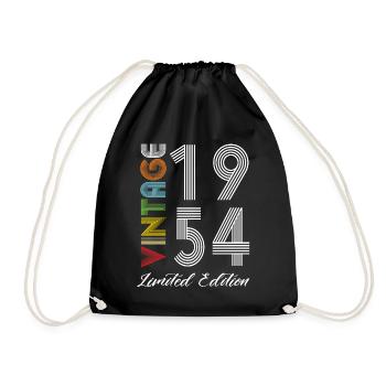 Vintage 1954 Vintage Geburtstag Retro Vintage - Turnbeutel - Schwarz - Vorne