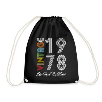 Vintage 1978 Vintage Geburtstag Retro Vintage - Turnbeutel - Schwarz - Vorne