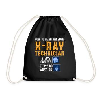 Radiology Rad Tech Technologist Radiologist X-ray - Drawstring Bag - black - Front