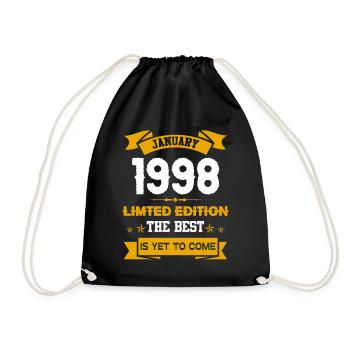 Janvier 1998 Cadeau d’anniversaire - Sac de sport léger - noir - Devant